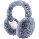 Zsedrut Winter Women Earmuff Foldable Ear Warmer Fluffy Ear Cover Warm Outdoor