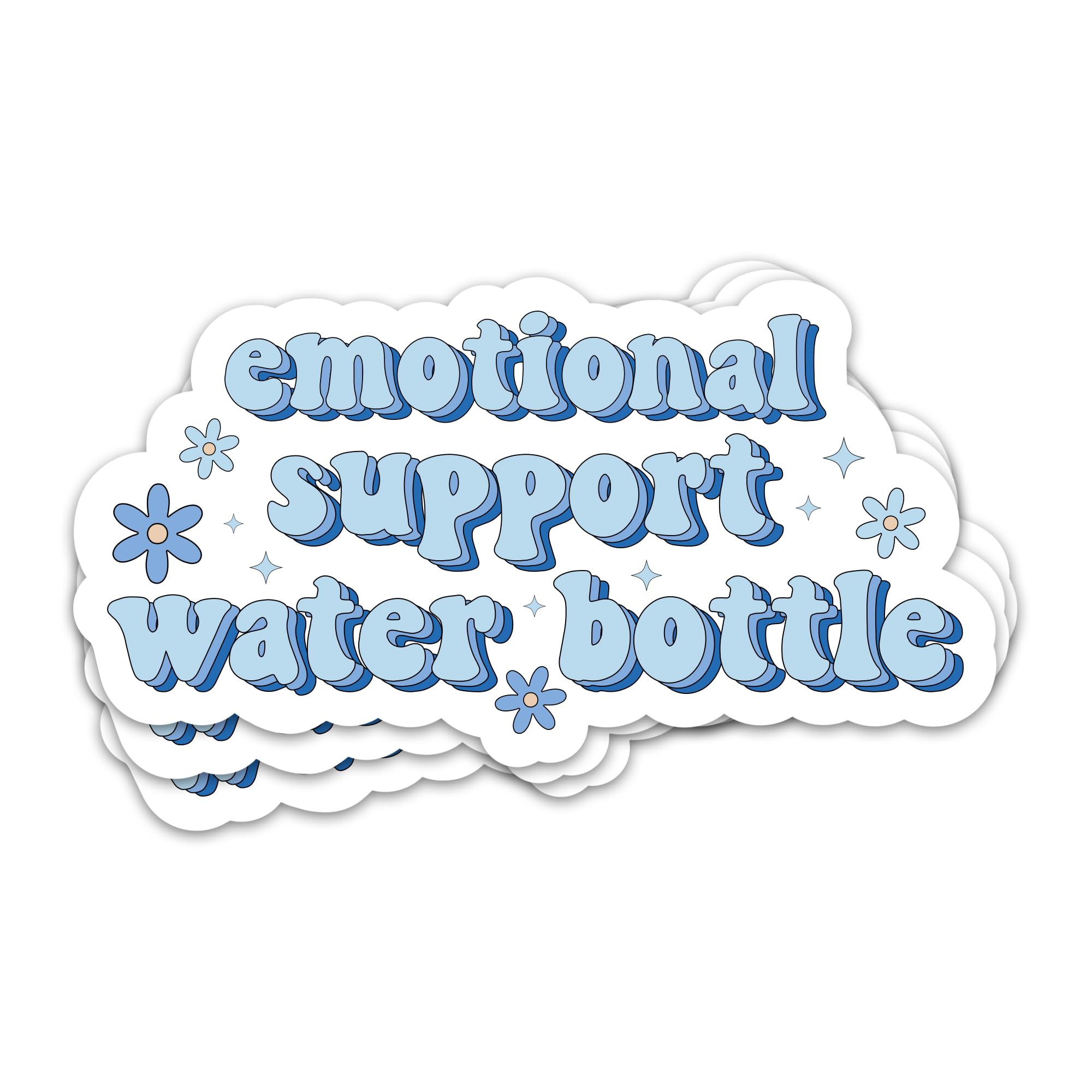 Photo 1 of (3PCs) Emotional Support Water Bottle Sticker, Hydration Quote Health Awareness Drink Water Waterproof Vinyl Decals for Laptop Tumbler Water Bottle Hydroflask Gifts for Kids Girls Boys (3 Inches) 3 pack