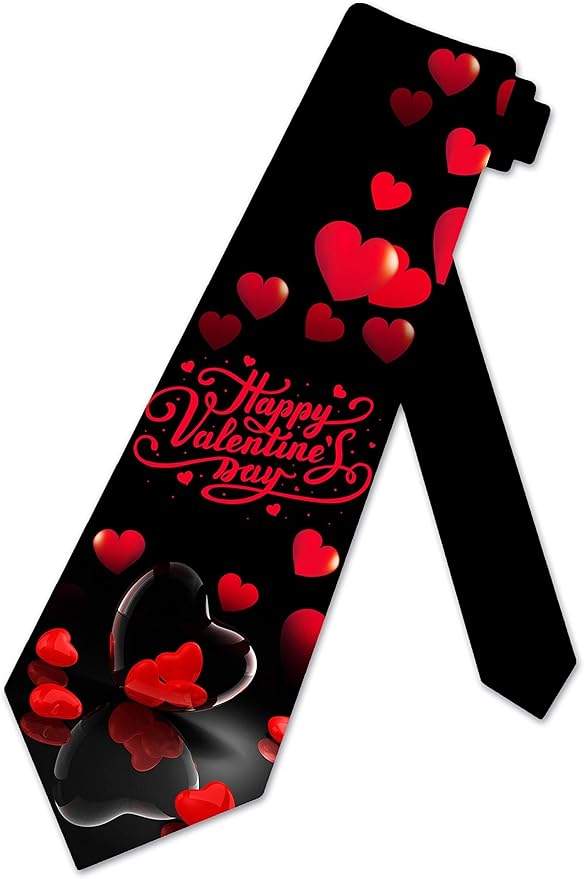 Valentines Day Ties Mens Holiday Heart Necktie Amazon.co.uk Clothing