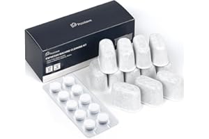 possiave Espresso Machine Cleaning Tablets and Filters for Breville Espresso Machines (10 Tablets + 12 Filters) - 2 Gram Cleaning Tablets & Replacement Water Filter - Espresso Cleaner Accessories