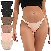 INNERSY String Bikini Panties for Women Sexy Silky Cheeky Underwear 6-Pack