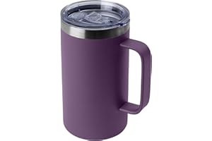 DOMICARE 24oz Mug with Handle and Lid, Stainless Steel Coffee Mug, Reusable Insulated Cup, Travel Mug with Handle, Double Wal