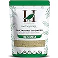H&C HERBAL INGREDIENTS EXPERT 100% Pure Fuller's Earth Clay (Multani Mitti) - 2.20 lb / 1 kg | Exfoliates & Cleanse the Skin | Helps Removing Dead Skin Cells | Supports Blood circulation