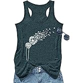 Vintage Graphic Tank Tops for Women Summer Beach Graphic Loose Tanks Vest USA Flag Vacation Racerback Tank Cami
