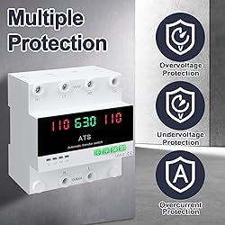 63A 110V Automatic/Manual Transfer Switch, Dual