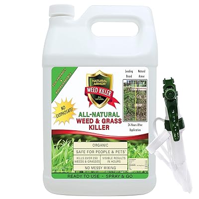 Natural Armor Weed &amp; Grass Killer All-Natural Concentrated Formula. Contains No Glyphosate. 128-Ounce Gallon Pet Safe
