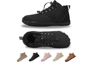 SIOSNETA Winter Hike Barefoot Boots,Warm Zero Drop Snow Boot Slip On Barefoot Footwear - Minimalist Warm zero Drop, Non-Slip Snow Boots, Wide Fit Barefoot Boots for Women & Men