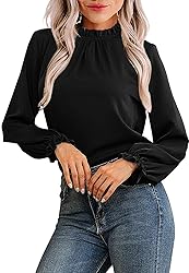 Avanova Women 3/4 Sleeve Work Business Top Ruffle