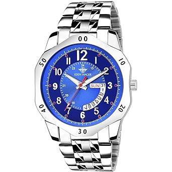 Eddy Hager Blue Day and Date Mens Watch EH-240-BL