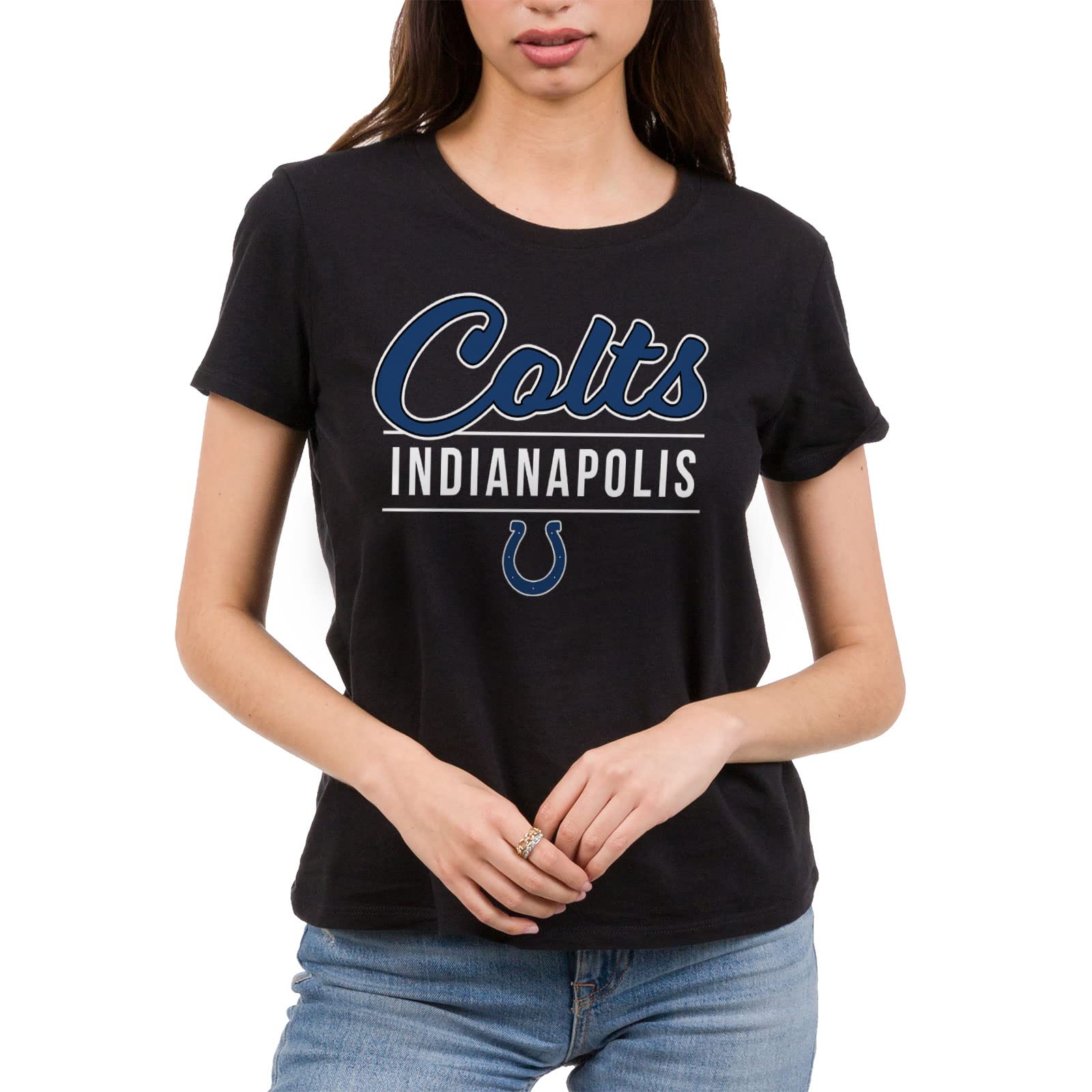 Junk Food Clothing x NFL - Indianapolis Colts - Fan Favorite - Women's Short Sleeve Fan T-Shirt - Size X-Large Image