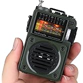 Shortwave Radio, HanRongDa Bluetooth Speaker Support MicroSD, FM MW WB SW Receiver with NOAA Alerts and Sleep Timer, Rechargeable Retro Analog Radios with Backlit and ATS Preset for Camping HRD700