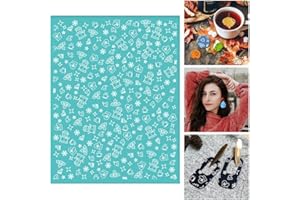 BEUNITONE 2pcs Christmas Silk Screen Stencils for Polymer Clay Winter Snowflake Reusable Silk Screens Printing Kit 11 x 8.5 mas Snowman Mesh Transfer Stencil for Painting Earrings Jewelry Making
