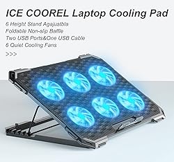 ICE COOREL Laptop Cooling Pad with 6 Cooling