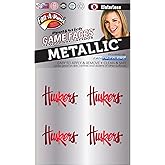 Fan-A-Peel Nebraska Waterless Temporary Tattoos - Hypoallergenic Peel and Stick Waterproof Temporary Tattoos, Metallic - Officially Licensed