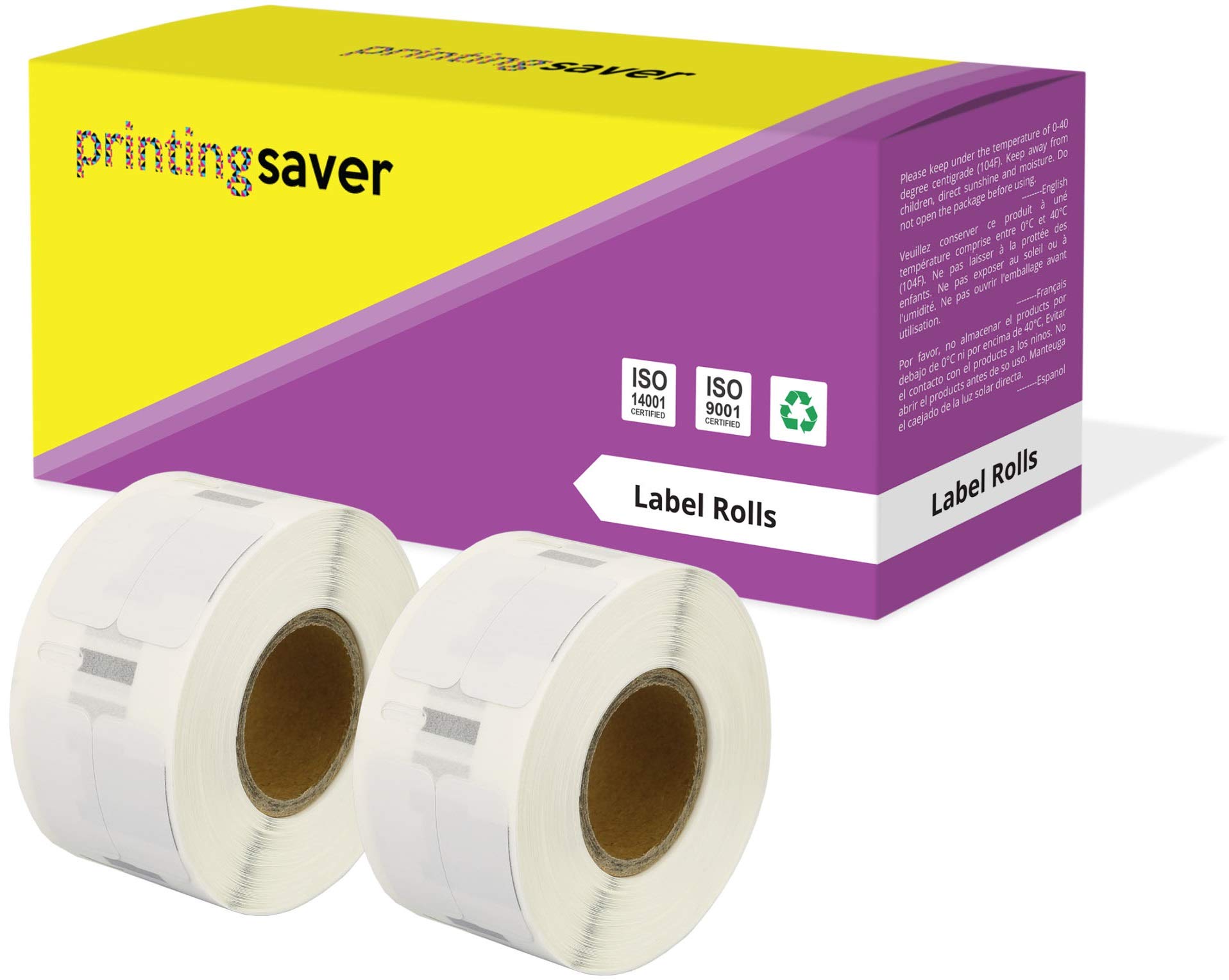 Printing Saver 2X 11353 12 x 24 mm Compatible Multipurpose Labels Rolls (1000 Labels per Roll) for LabelWriter 310 320 330 4XL 400 450 Turbo/Twin Turbo/Duo & Seiko SLP Label Printers