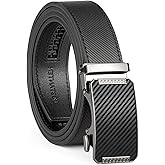 BOSTANTEN Men's Belt, Ratchet Belts for Men Leather Dress Casual with Adjustable Buckle, Cut for Fit