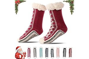 Ultra-Thick Slipper Home Socks, Fluffy Soft Warm Cozy Fleece Slipper Socks with Silicone Anti-Slip for Women Men