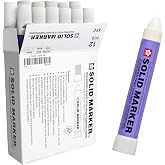 Sakura Solid Paint Markers, White, 12 Pack | Permanent Pens for Wood, Glass, and Window, Marks Any Surface at Any Angle, Waterproof, Fast Drying &amp; Non-Toxic
