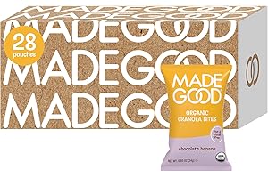MADE GOOD MadeGood Chocolate Banana Granola Bites, 28 Count, Organic and Delicious Snacks