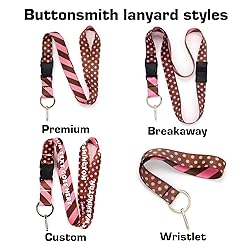 Buttonsmith Chocolate and Pink Dots Premium