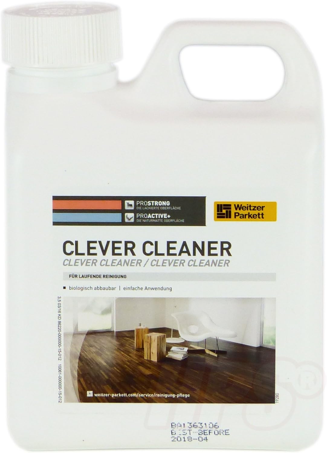 Clever Cleaner for Cleaning Solution for WEITZER Parquet Wooden Floor Cleaner for Oiled and