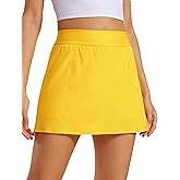 CRZ YOGA A Line Golf Skirts for Women High Waisted Casual Tennis Pickleball Athletic Skorts with Shorts Pockets