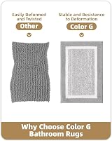 COLOR&GEOMETRY Absorbent Bath Mat 40x60 cm Non Slip Machine Washable Grey view 8