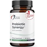 Designs for Health Probiotic Synergy Spheres - Patented Controlled Release Probiotic Spheres - Supplement for Adults with Bifidobacterium Longum + L Acidophilus (60 Spheres)