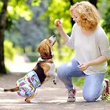 Grantop 3Pcs Washable Dog Nappies Sanitary Wraps Diapers Small Medium Large view 2