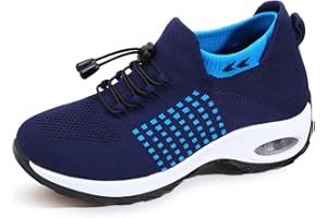 STUNAHOME Orthopedic Sneakers Breathable Women Walking Shoes Slip on Trainers Women's Comfortable Casual Ladies Athletic Shoe Thick Bottom