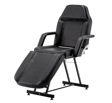 BarberPub Kosmetikliege Therapieliege Massageliege Tattooliege KosmetikStuhl Schönheitsausrüstung (Schwarz)