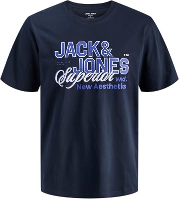 T-shirt Jjelogo SS O-Neck 2 Col SS26 Sn, Azul-Marinho, M