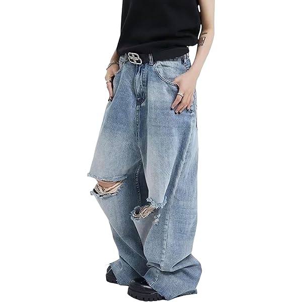 Men Baggy Jeans Y2k Hip Hop Skater Pants Vintage Jnco Jeans