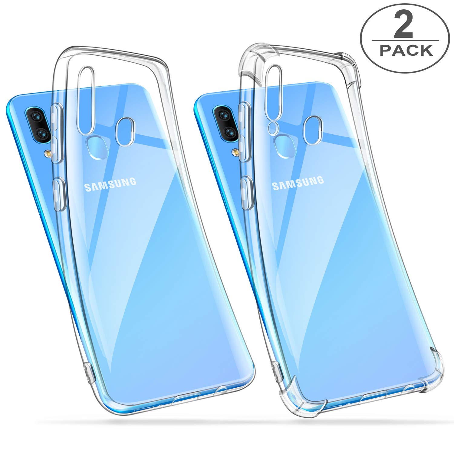 Ivencase X Samsung Galaxy A40 Case Clear Air Cushion