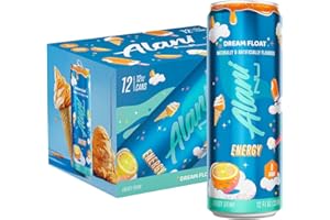 Alani Nu DREAM FLOAT Sugar Free, Low Calorie Energy Drinks | 200mg Caffeine | Pre Workout Performance with Antioxidants | Biotin B Vitamins | Zero Sugar | 10 Calories | 12 Fl Oz Cans (12 Pack)