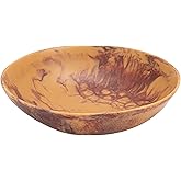 Creative Co-Op Round Marbled Resin Bowl, Brown