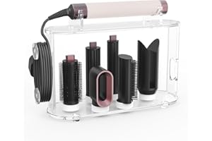 Affogato Acrylic Storage Holder Compatible with All Airwrap Styler Accessories, 6 Holes Countertop Organizer Stand for Diffus