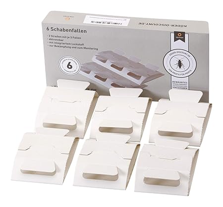 Köder-Discount: 6 x Schabenfalle zur Kakerlakenbekämpfung