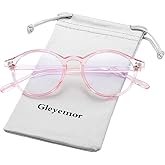 Gleyemor Blue Light Glasses for Men Women, Vintage Round Frame Computer Eyeglasses
