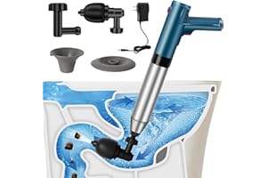 Sweetone Electric Toilet Plunger,High Pressure Air Plunger, Heavy Duty Toilet Clog Remover with Pressure Gauge,Toilet Plungers for Bathroom,Kitchen,Floor Drain,Sewer