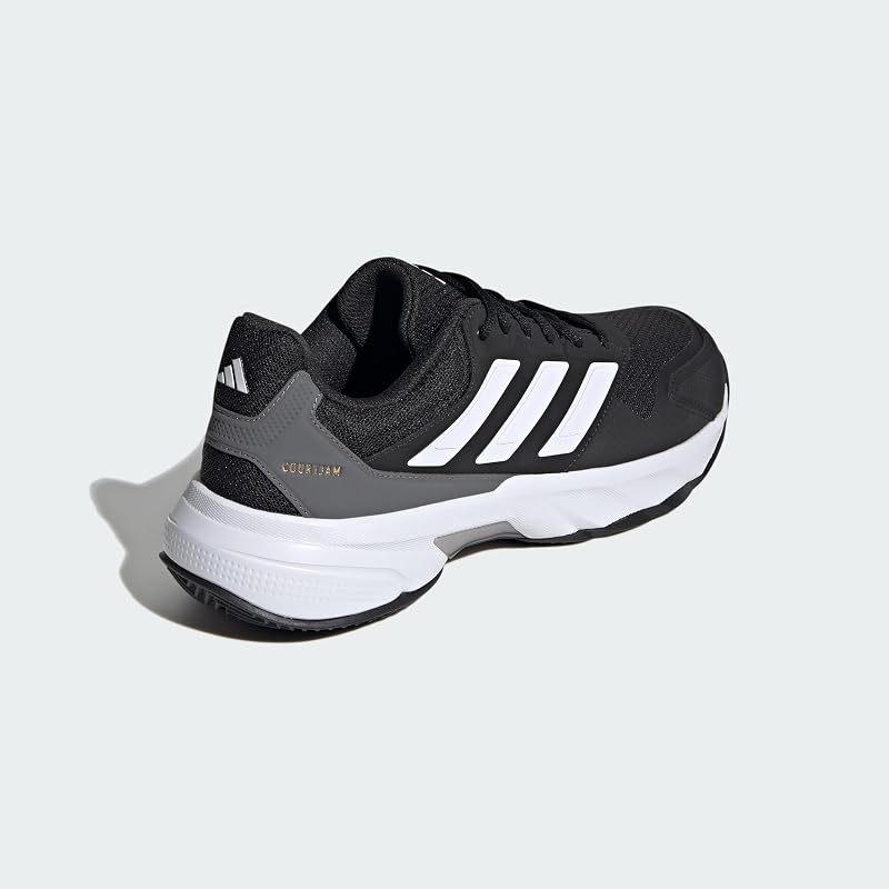Ténis masculinos Courtjam Control 3 em terra batida, Core Black/Cloud White/Grey Four, 42 EU — foto 7 de 8