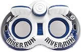 Intex River Run Inflatable Wheel Double Wheel Black Blue White 2 Seater view 2
