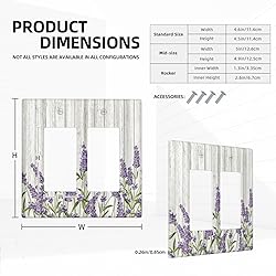 Rustic Wooden Plank Lavender Light Switch Plate