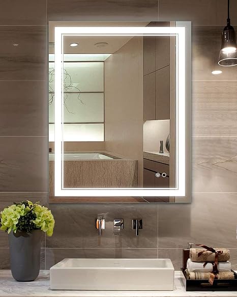 Anti fog bathroom mirror