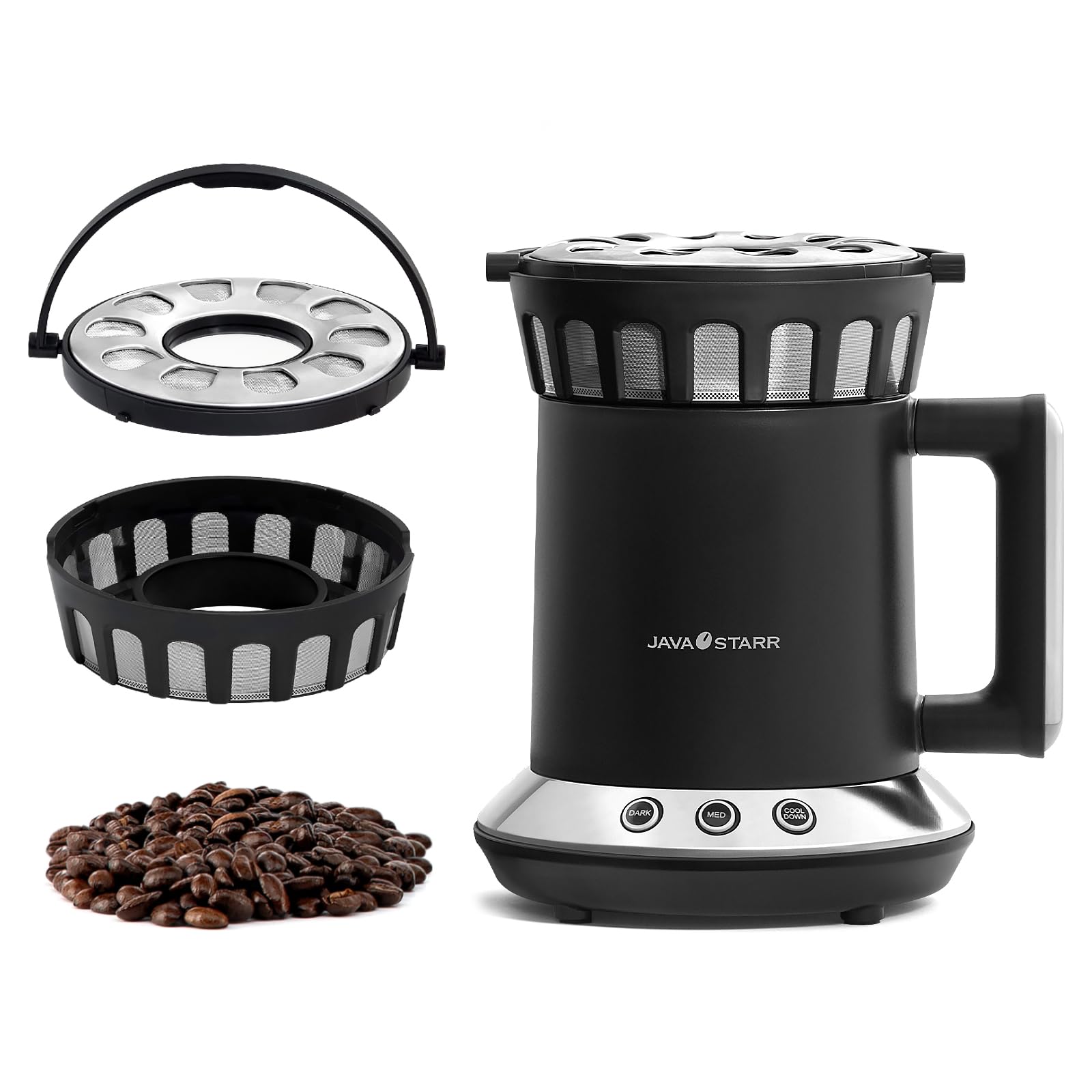 Photo 1 of JAVASTARR Electric Coffee Roaster Machine for Home Use 1200W,Coffee Bean Roaster Machine for Home Use with Two Optional Baking Modes (Med & Dark),Coffee Roaster Stovetop,110v~120V
