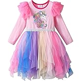 VIKITA Girls Dresses Winter Long Sleeve Party Tutu Dresses for Girls 3-12 Years