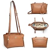 miss fong Small Diaper Bag Crossbody Diaper Bags, Diaper Bag Purse, Diaper Clutch with 7 Pockets 2 Insulated Pockets and Adjustable Shoulder Strap(Brown)