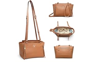 miss fong Small Diaper Bag Crossbody Diaper Bags, Diaper Bag Purse, Diaper Clutch with 7 Pockets 2 Insulated Pockets and Adjustable Shoulder Strap(Brown)