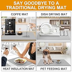 Dish Drying Mats for Kitchen Counter, Waterproof