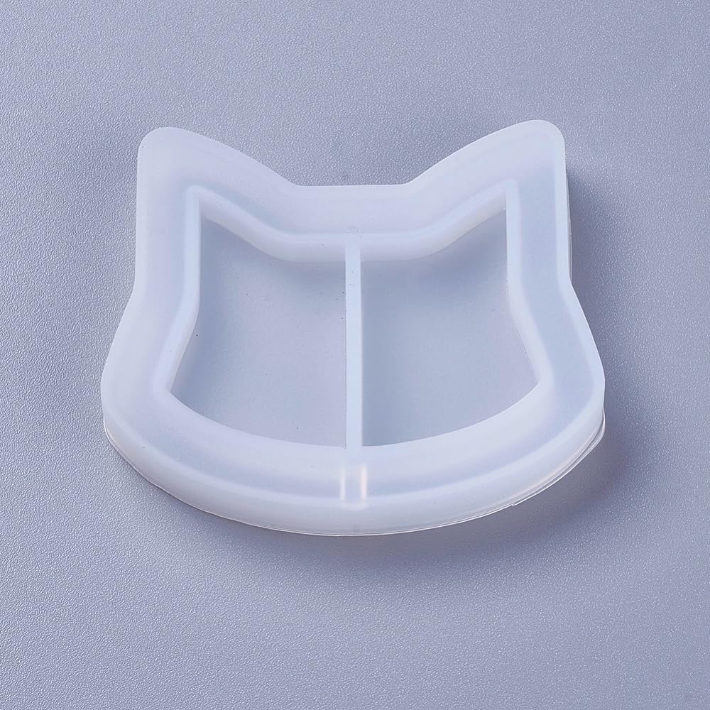 View 1 of 1 pc Cute Cat Shape Resin Shaker Molds, Quicksand Silicone Moulds Resin Casting Molds for DIY Keychain Pendant Charm Jewelry Craft Making Ornament Home Decor 45x53x8.5mm